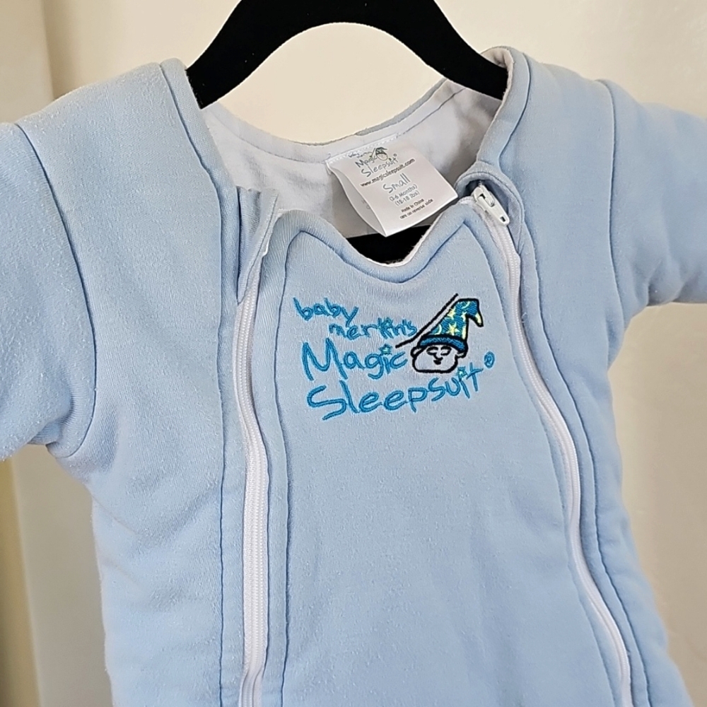 Baby Merlins Magic Sleepsuit- Blue